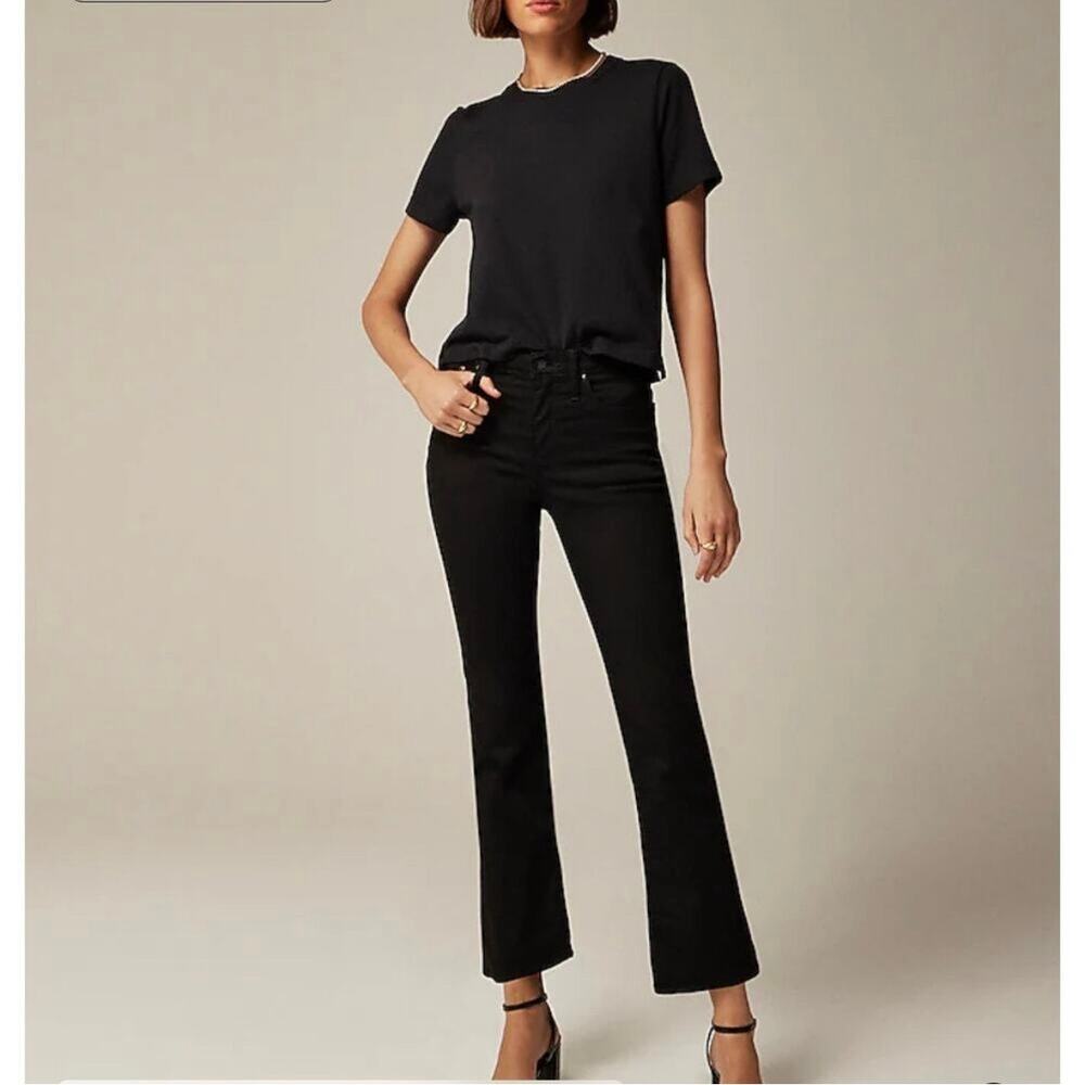 J. Crew Black '03 Kick Out Cropped Jeans - size 28